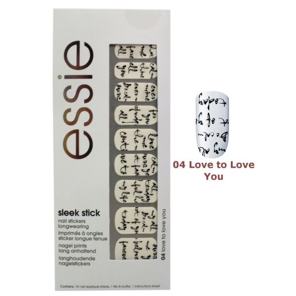 Set stickere pentru unghii Essie Sleek Stick No.04 Love To Love You 3600530869299