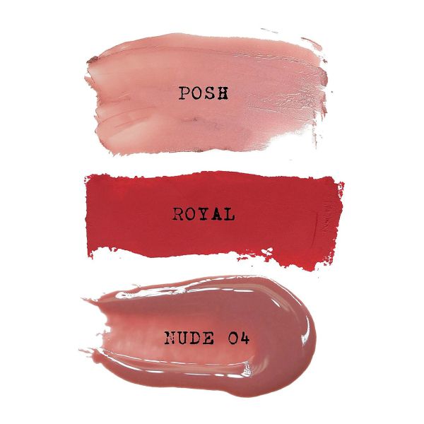 Nudestix Set : Nude + Red Hot Lips Mini Kit Royal, Posh, Nude 04 2 Ml + 2.5 Ml 839174010191
